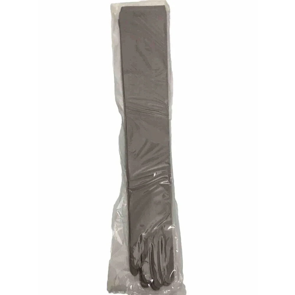 Women’s Long Taupe Gloves Opera Party One Size